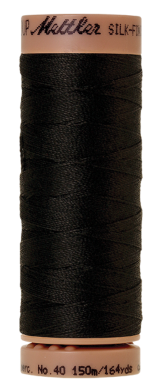 Black (9136-4000) | Silk-Finish Cotton 40wt (150M / 164Y) | Mettler Thread